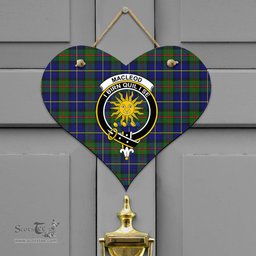 Scottish MacLeod of Harris Modern Clan Tartan Door Sign - Crest Classic Scottish Plaid Tartan Plaid