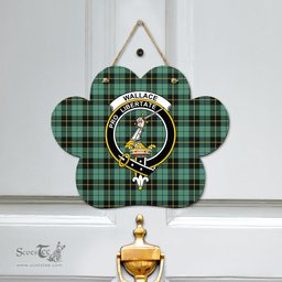 Scottish Wallace Hunting Ancient Clan Tartan Door Sign - Crest Classic Scottish Plaid Tartan Plaid