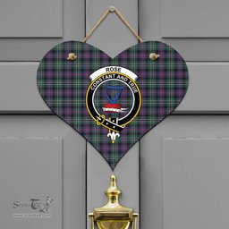 Scottish Rose Hunting Modern Clan Tartan Door Sign - Crest Classic Scottish Plaid Tartan Plaid