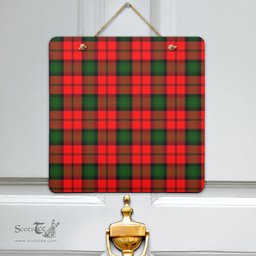 Scottish Kerr Modern Clan Tartan Door Sign - Classic Scottish Plaid Tartan Plaid