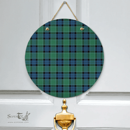 Scottish Graham of Menteith Ancient Clan Tartan Door Sign - Classic Scottish Plaid Tartan Plaid