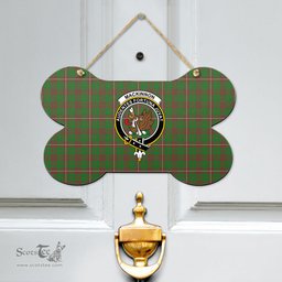 Scottish MacKinnon Hunting Modern Clan Tartan Door Sign - Crest Classic Scottish Plaid Tartan Plaid