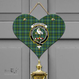 Scottish Cranstoun Clan Tartan Door Sign - Crest Classic Scottish Plaid Tartan Plaid