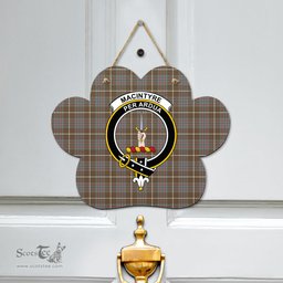 Scottish MacIntyre Hunting Weathered Clan Tartan Door Sign - Crest Classic Scottish Plaid Tartan Plaid