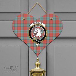 Scottish Dunbar Ancient Clan Tartan Door Sign - Crest Classic Scottish Plaid Tartan Plaid