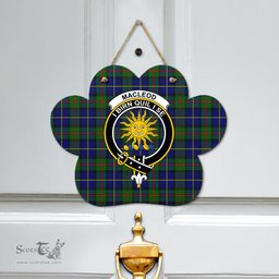 Scottish MacLeod of Harris Modern Clan Tartan Door Sign - Crest Classic Scottish Plaid Tartan Plaid