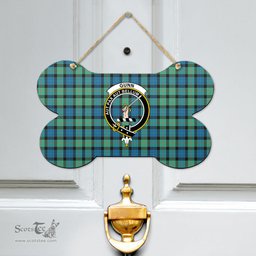 Scottish Gunn Ancient Clan Tartan Door Sign - Crest Classic Scottish Plaid Tartan Plaid