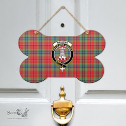Scottish MacLean of Duart Modern Clan Tartan Door Sign - Crest Classic Scottish Plaid Tartan Plaid