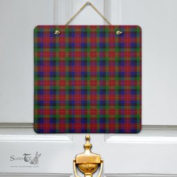 Scottish Tennant Clan Tartan Door Sign - Classic Scottish Plaid Tartan Plaid