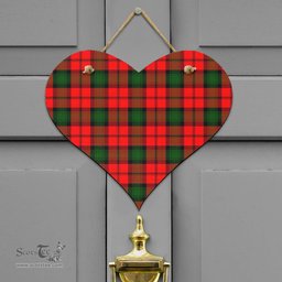 Scottish Kerr Modern Clan Tartan Door Sign - Classic Scottish Plaid Tartan Plaid