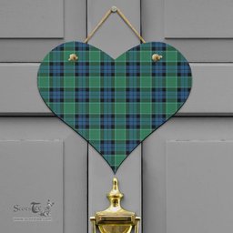 Scottish Graham of Menteith Ancient Clan Tartan Door Sign - Classic Scottish Plaid Tartan Plaid