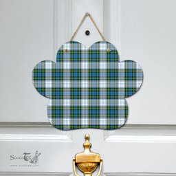 Scottish Campbell Dress Clan Tartan Door Sign - Classic Scottish Plaid Tartan Plaid