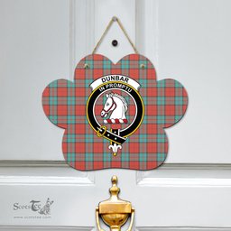 Scottish Dunbar Ancient Clan Tartan Door Sign - Crest Classic Scottish Plaid Tartan Plaid