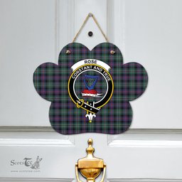 Scottish Rose Hunting Modern Clan Tartan Door Sign - Crest Classic Scottish Plaid Tartan Plaid