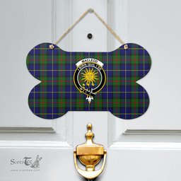 Scottish MacLeod of Harris Modern Clan Tartan Door Sign - Crest Classic Scottish Plaid Tartan Plaid