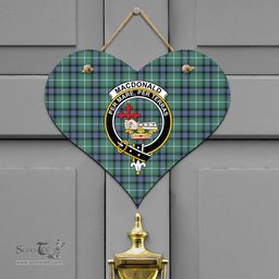 Scottish MacDonald of the Isles Hunting Ancient Clan Tartan Door Sign - Crest Classic Scottish Plaid Tartan Plaid