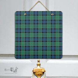 Scottish Graham of Menteith Ancient Clan Tartan Door Sign - Classic Scottish Plaid Tartan Plaid