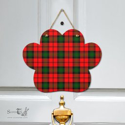 Scottish Kerr Modern Clan Tartan Door Sign - Classic Scottish Plaid Tartan Plaid
