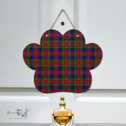 Scottish Tennant Clan Tartan Door Sign - Classic Scottish Plaid Tartan Plaid