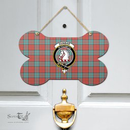 Scottish Dunbar Ancient Clan Tartan Door Sign - Crest Classic Scottish Plaid Tartan Plaid
