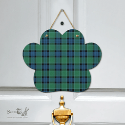 Scottish Graham of Menteith Ancient Clan Tartan Door Sign - Classic Scottish Plaid Tartan Plaid