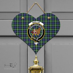 Scottish Baillie Modern Clan Tartan Door Sign - Crest Classic Scottish Plaid Tartan Plaid