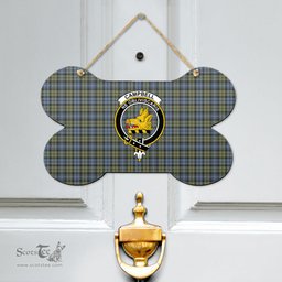 Scottish Campbell Faded Clan Tartan Door Sign - Crest Classic Scottish Plaid Tartan Plaid