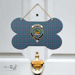 Scottish Douglas Modern Clan Tartan Door Sign - Crest Classic Scottish Plaid Tartan Plaid
