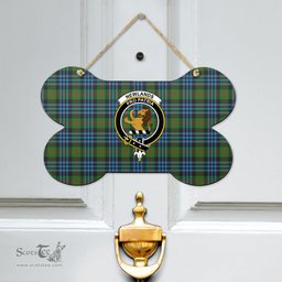Scottish Newlands of Lauriston Clan Tartan Door Sign - Crest Classic Scottish Plaid Tartan Plaid
