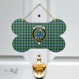 Scottish Arbuthnot Ancient Clan Tartan Door Sign - Crest Classic Scottish Plaid Tartan Plaid