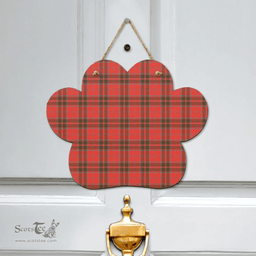 Scottish Grant Weathered Clan Tartan Door Sign - Classic Scottish Plaid Tartan Plaid