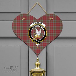 Scottish Lindsay Weathered Clan Tartan Door Sign - Crest Classic Scottish Plaid Tartan Plaid