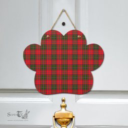 Scottish Stewart of Appin Modern Clan Tartan Door Sign - Classic Scottish Plaid Tartan Plaid