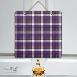 Scottish MacDonald Dress Modern Clan Tartan Door Sign - Classic Scottish Plaid Tartan Plaid