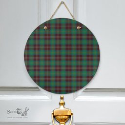 Scottish Chisholm Hunting Ancient Clan Tartan Door Sign - Classic Scottish Plaid Tartan Plaid