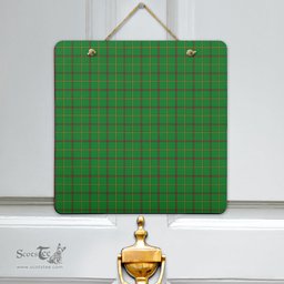 Scottish Tribe of Mar Clan Tartan Door Sign - Classic Scottish Plaid Tartan Plaid