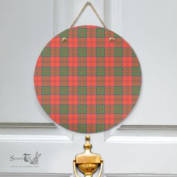 Scottish Grant Ancient Clan Tartan Door Sign - Classic Scottish Plaid Tartan Plaid