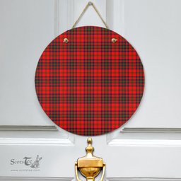 Scottish Matheson Modern Clan Tartan Door Sign - Classic Scottish Plaid Tartan Plaid