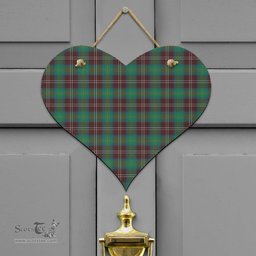 Scottish Chisholm Hunting Ancient Clan Tartan Door Sign - Classic Scottish Plaid Tartan Plaid