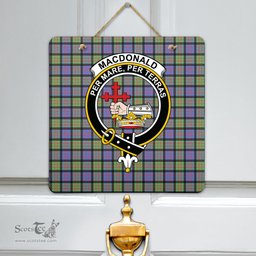 Scottish MacDonald Ancient Clan Tartan Door Sign - Crest Classic Scottish Plaid Tartan Plaid