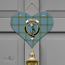 Scottish MacInnes Ancient Clan Tartan Door Sign - Crest Classic Scottish Plaid Tartan Plaid