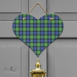 Scottish Gordon Old Ancient Clan Tartan Door Sign - Classic Scottish Plaid Tartan Plaid