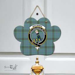 Scottish MacInnes Ancient Clan Tartan Door Sign - Crest Classic Scottish Plaid Tartan Plaid