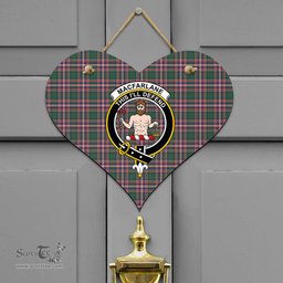 Scottish MacFarlane Hunting Modern Clan Tartan Door Sign - Crest Classic Scottish Plaid Tartan Plaid
