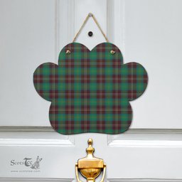 Scottish Chisholm Hunting Ancient Clan Tartan Door Sign - Classic Scottish Plaid Tartan Plaid