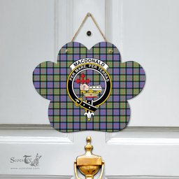 Scottish MacDonald Ancient Clan Tartan Door Sign - Crest Classic Scottish Plaid Tartan Plaid