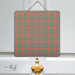 Scottish MacKintosh Ancient Clan Tartan Door Sign - Classic Scottish Plaid Tartan Plaid