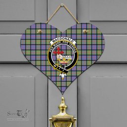 Scottish MacDonald Ancient Clan Tartan Door Sign - Crest Classic Scottish Plaid Tartan Plaid