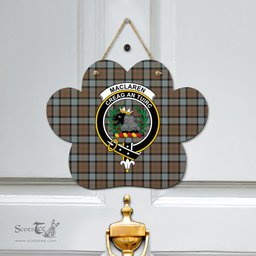 Scottish MacLaren Weathered Clan Tartan Door Sign - Crest Classic Scottish Plaid Tartan Plaid