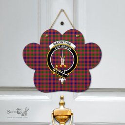 Scottish MacIntyre Modern Clan Tartan Door Sign - Crest Classic Scottish Plaid Tartan Plaid